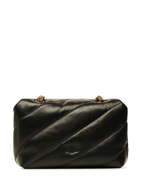 MINI LOVE BAG Borsa in nappa nero-antique gold - Borse Donna