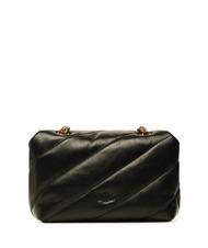 PINKO MINI LOVE BAG Borsa in nappa nero-antique gold - Borse Donna - 2
