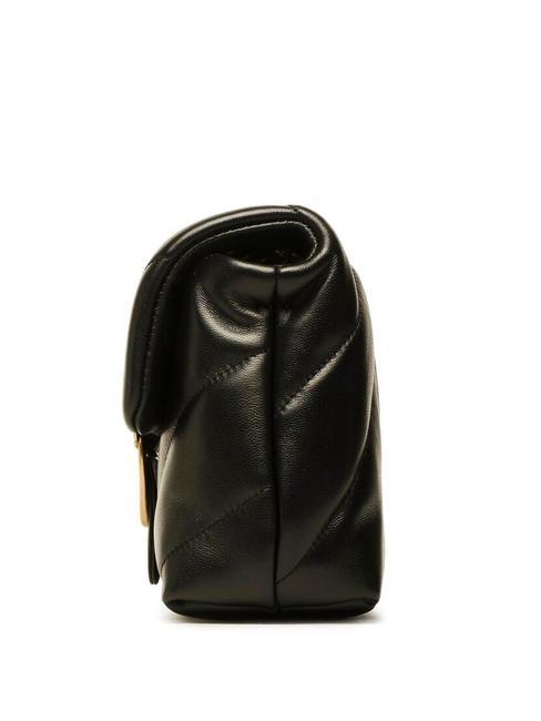 MINI LOVE BAG Borsa in nappa nero-antique gold - Borse Donna