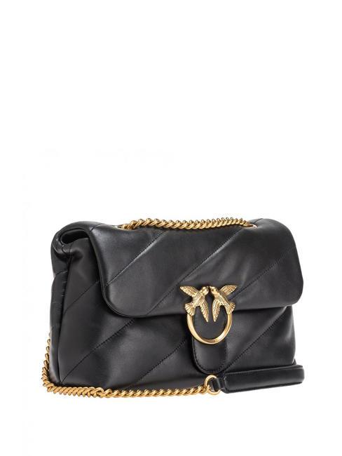 CLASSIC LOVE PUFF Borsa in pelle nappa nero-antique gold - Borse Donna
