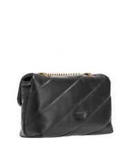 PINKO CLASSIC LOVE PUFF Borsa in pelle nappa nero-antique gold - Borse Donna - 3
