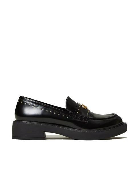 STUDS Mocassino in pelle nero - Scarpe Donna