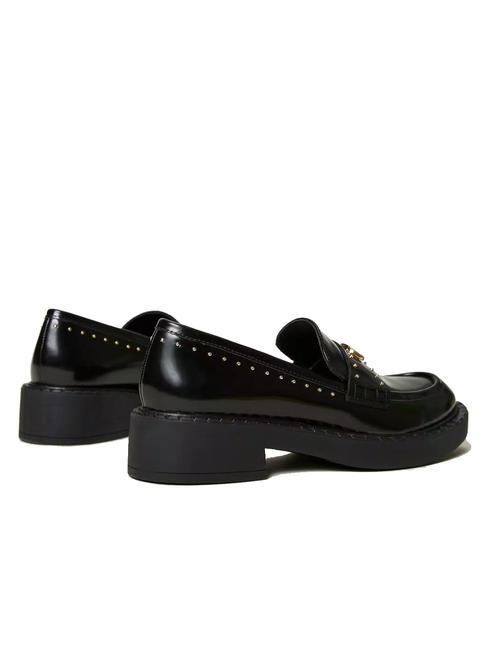 STUDS Mocassino in pelle nero - Scarpe Donna