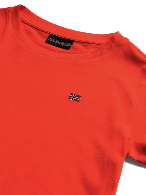 K SALIS SS 2 T-shirt in cotone con micro bandiera red cherry r05 - T-shirt Bambino