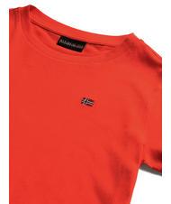 NAPAPIJRI K SALIS SS 2 T-shirt in cotone con micro bandiera red cherry r05 - T-shirt Bambino - 3