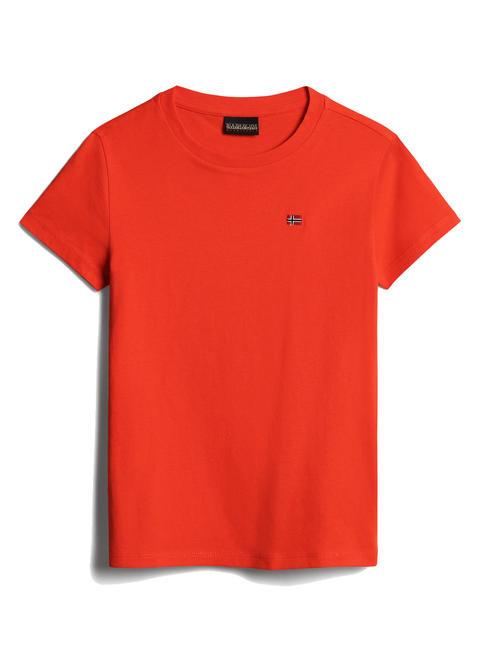 K SALIS SS 2 T-shirt in cotone con micro bandiera red cherry r05 - T-shirt Bambino