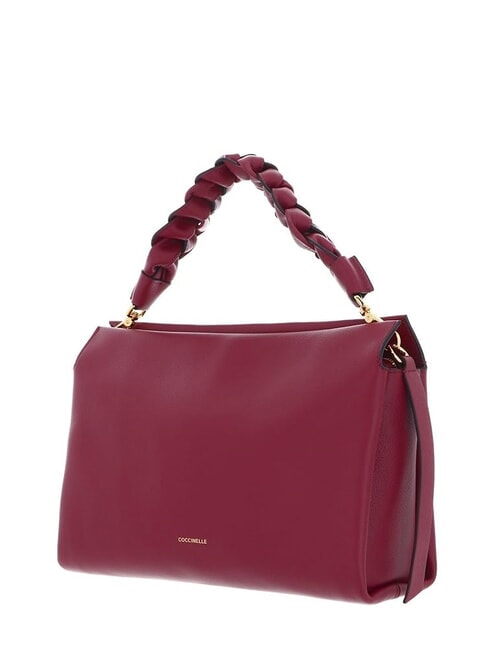 BOHEME GRANA DOUBLE Borsa in pelle martellata con tracolla garnet r/pulp p - Borse Donna