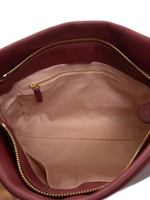 BOHEME GRANA DOUBLE Borsa in pelle martellata con tracolla garnet r/pulp p - Borse Donna