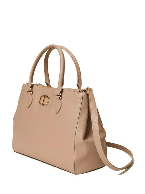 OVAL T Borsa tote con tracolla light taupe - Borse Donna
