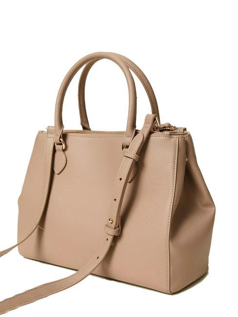 OVAL T Borsa tote con tracolla light taupe - Borse Donna