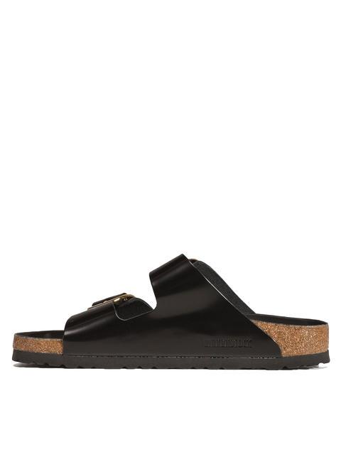 ARIZONA Big Buckle Sandalo ciabatta in pelle shine black - Scarpe Unisex