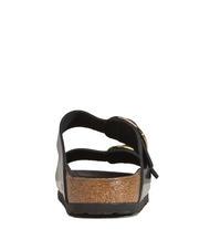 BIRKENSTOCK ARIZONA Big Buckle Sandalo ciabatta in pelle shine black - Scarpe Unisex - 6