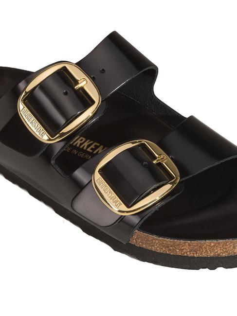 ARIZONA Big Buckle Sandalo ciabatta in pelle shine black - Scarpe Unisex