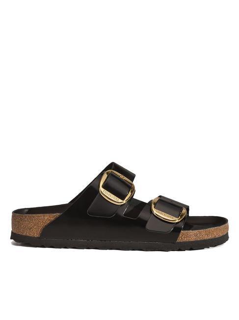 ARIZONA Big Buckle Sandalo ciabatta in pelle shine black - Scarpe Unisex