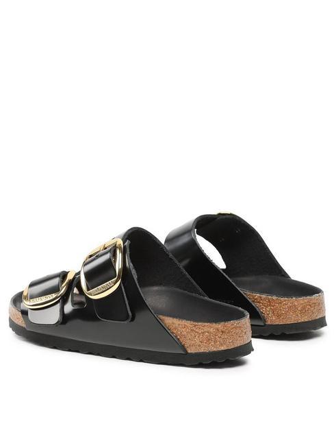 ARIZONA Big Buckle Sandalo ciabatta in pelle shine black - Scarpe Unisex