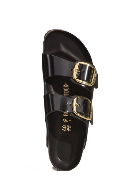 ARIZONA Big Buckle Sandalo ciabatta in pelle shine black - Scarpe Unisex