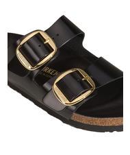 BIRKENSTOCK ARIZONA Big Buckle Sandalo ciabatta in pelle shine black - Scarpe Unisex - 7
