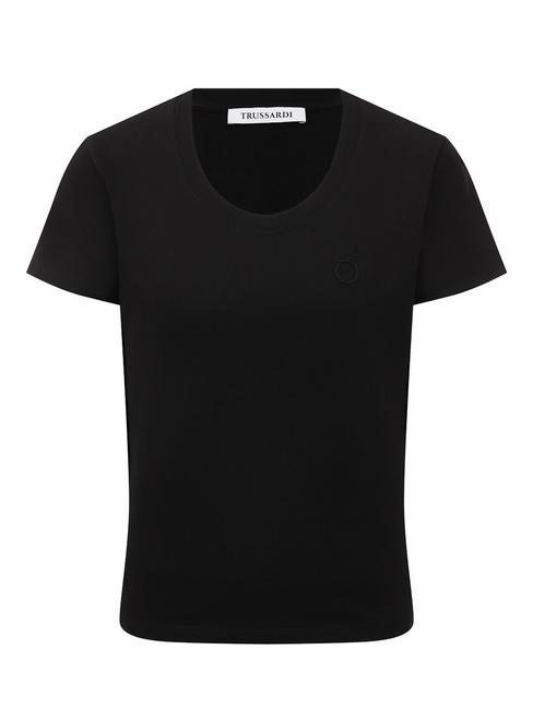 LOGO RING T-Shirt in cotone NERO - T-shirt e Top Donna