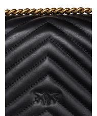PINKO MINI LOVE BAG Borsa one chevron nero-antique gold - Borse Donna - 5