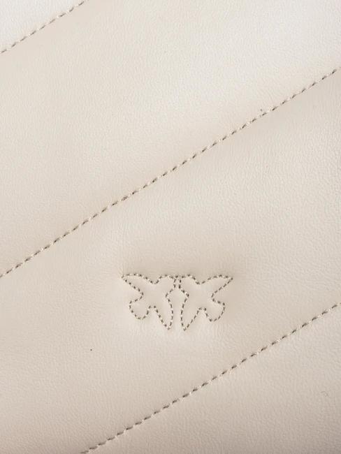 MINI LOVE BAG Borsa in nappa bianco seta-antique gold - Borse Donna