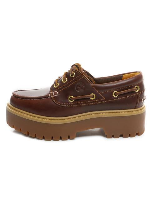 BOAT Scarpe da barca alte in pelle rootbeer - Scarpe Donna