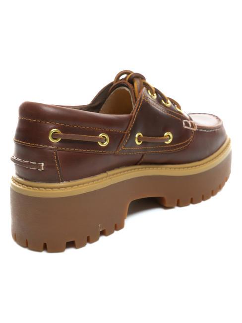 BOAT Scarpe da barca alte in pelle rootbeer - Scarpe Donna
