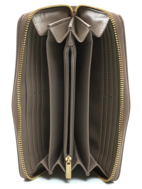NEW OVAL T Portafoglio grande zip around taupe - Portafogli Donna