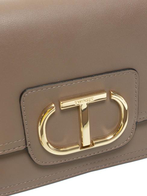 OVAL T Tracolla con patta taupe - Borse Donna