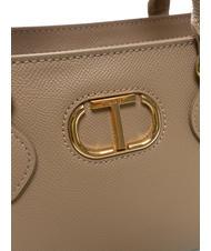 TWINSET OVAL T Borsa a mano con tracolla light taupe - Borse Donna - 3