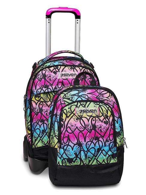 COLOUR EXPRESSION JACK Zaino trolley sganciabile, doppio zaino RHODAMINE RED - Zaini con carrello