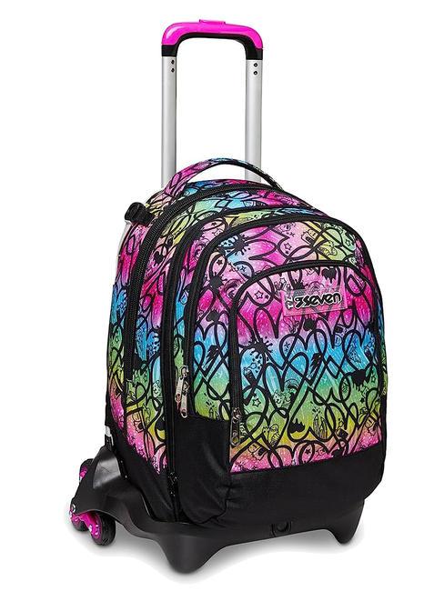 COLOUR EXPRESSION JACK Zaino trolley sganciabile, doppio zaino RHODAMINE RED - Zaini con carrello
