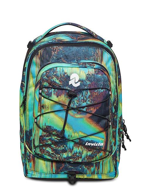 NEW PLUG FANTASY Zaino Trolley Sganciabile, 2 ruote digital blue - Zaini con carrello