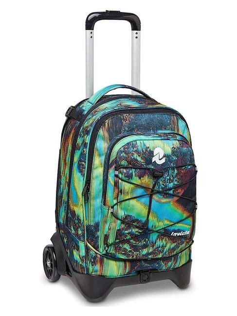 NEW PLUG FANTASY Zaino Trolley Sganciabile, 2 ruote digital blue - Zaini con carrello