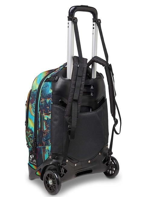 NEW PLUG FANTASY Zaino Trolley Sganciabile, 2 ruote digital blue - Zaini con carrello
