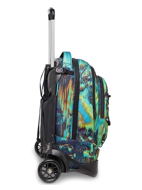 NEW PLUG FANTASY Zaino Trolley Sganciabile, 2 ruote digital blue - Zaini con carrello
