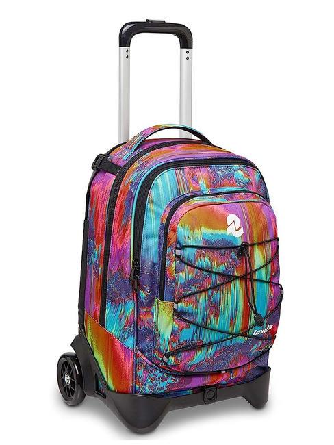 NEW PLUG FANTASY Zaino Trolley Sganciabile, 2 ruote digital multicolor - Zaini con carrello