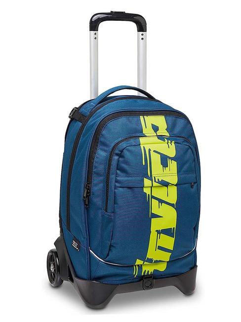 NEW PLUG LOGO Zaino Trolley Sganciabile, 2 ruote trunavy - Zaini con carrello