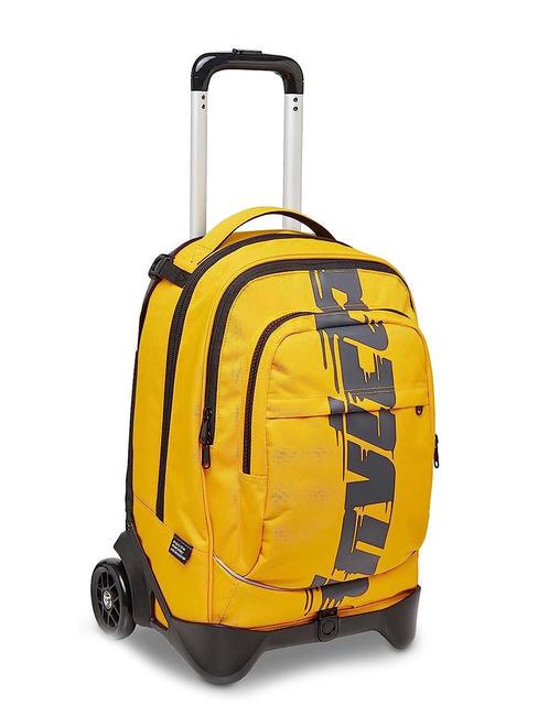 NEW PLUG LOGO Zaino Trolley Sganciabile, 2 ruote saffroran - Zaini con carrello