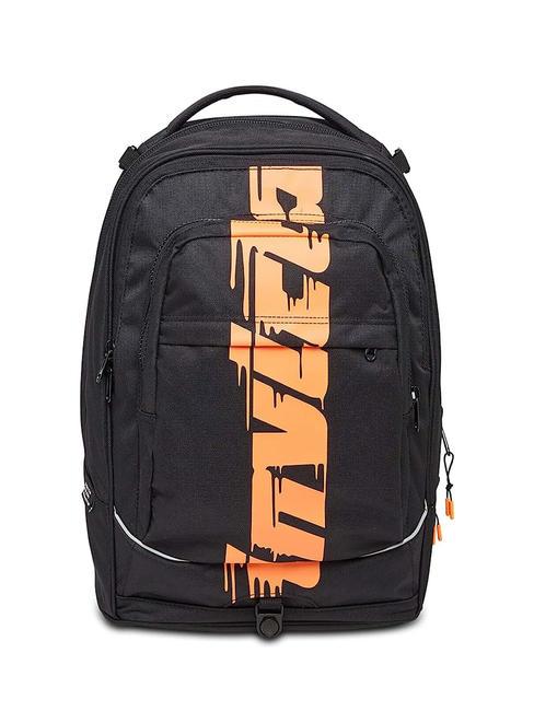 NEW PLUG LOGO Zaino Trolley Sganciabile, 2 ruote Nero - Zaini con carrello