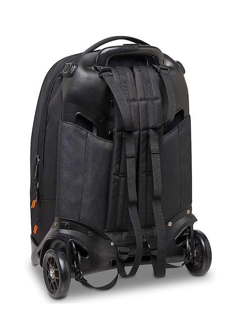 NEW PLUG LOGO Zaino Trolley Sganciabile, 2 ruote Nero - Zaini con carrello