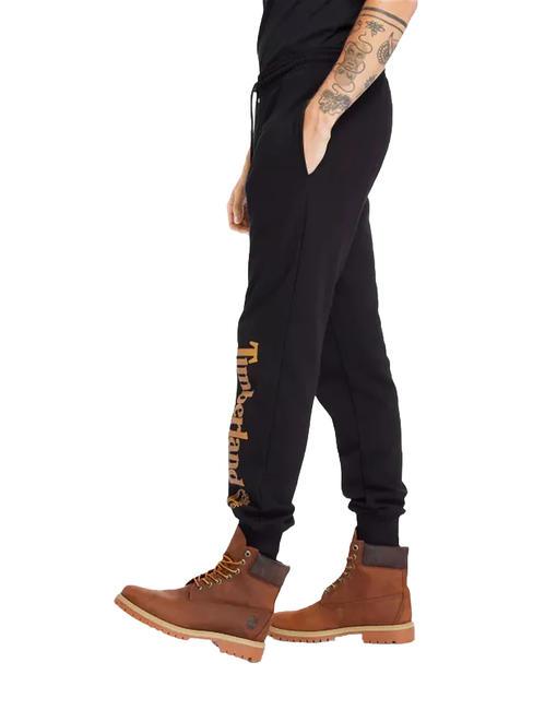 LINEAR LOGO REGULAR Pantaloni jogger black/wheat boot - Tute sportive Uomo