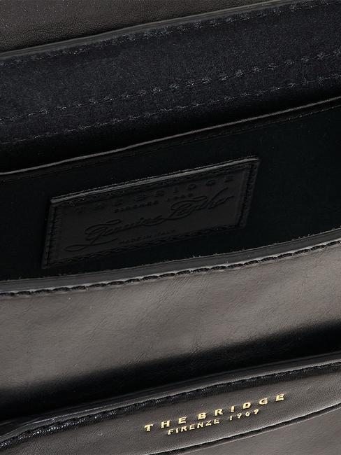 BETTINA Mini Bag a tracolla, in pelle Nero Oro - Borse Donna