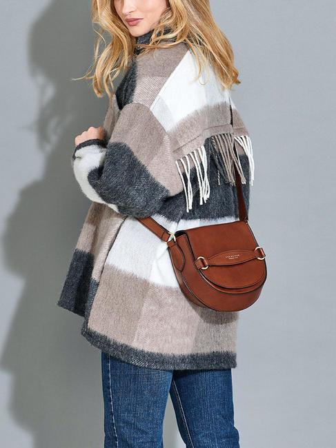 BETTINA Mini Bag a tracolla, in pelle Nero Oro - Borse Donna