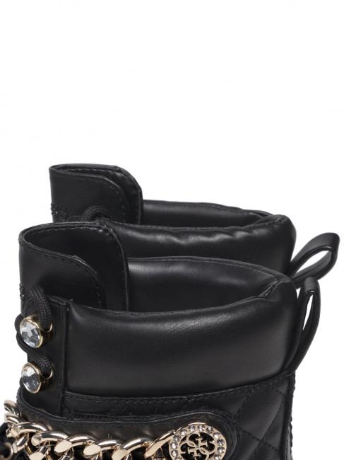 odysse stivaletto 3,7cm Quilted combat boots with chain NERO - Scarpe Donna
