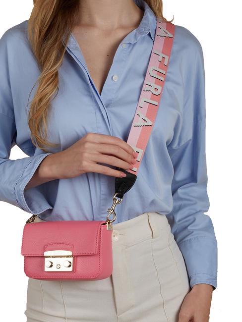 METROPOLIS Borsa a tracolla micro in pelle blossom/begonias quarzo - Borse Donna