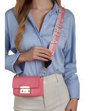 FURLA METROPOLIS Borsa a tracolla micro in pelle blossom/begonias quarzo - Borse Donna - 4