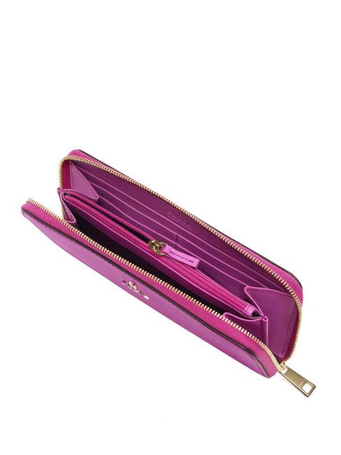 CAMELIA Portafoglio zip around grande in pelle violet - Portafogli Donna