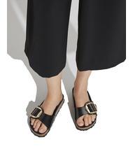 BIRKENSTOCK MADRID BIG BUCKLE Sandalo in pelle verniciata shine black - Scarpe Donna - 7