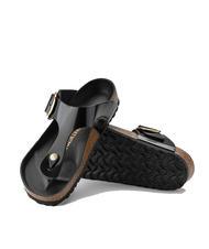 BIRKENSTOCK GIZEH BIG BUCKLE Infradito in pelle verniciata shine black - Scarpe Donna - 5
