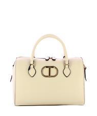 TWINSET OVAL T Borsa bauletto con tracolla avorio - Borse Donna - 3